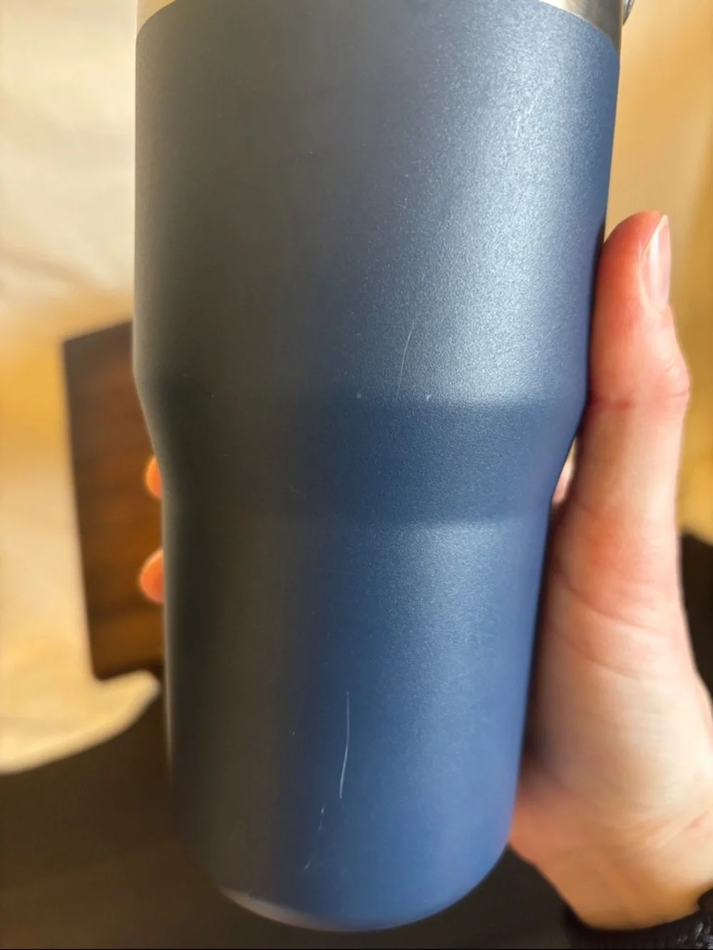 Stanley 20 oz Navy and Light Blue classic Flip Straw Tumbler with Handle - Picture 6 of 12